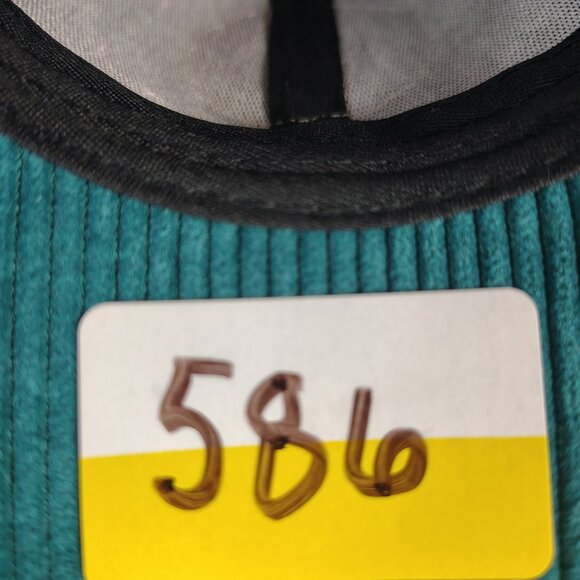 Boyee Corduroy Naughty Hat Cap Snap Back Turquoise Smiley Face - Picture 9 of 9